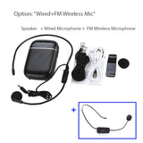 T2 10W Mini Bluetooth Voice amplifier with FM Radio Wireless Mic and Wired Microphone