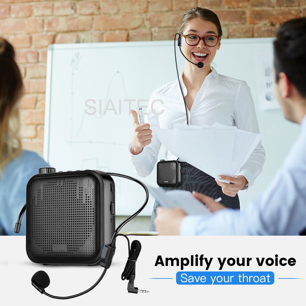 Aporo T15 12W Portable Wired Microphone Speaker, Megaphone mini Voice Amplifier for School, guide, lecture