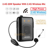 T30 Bluetooth UHF /2.4G 20W Portable Microphone Speaker, Amplifier with UHF Wireless Mic or 2.4G Wireless Mic